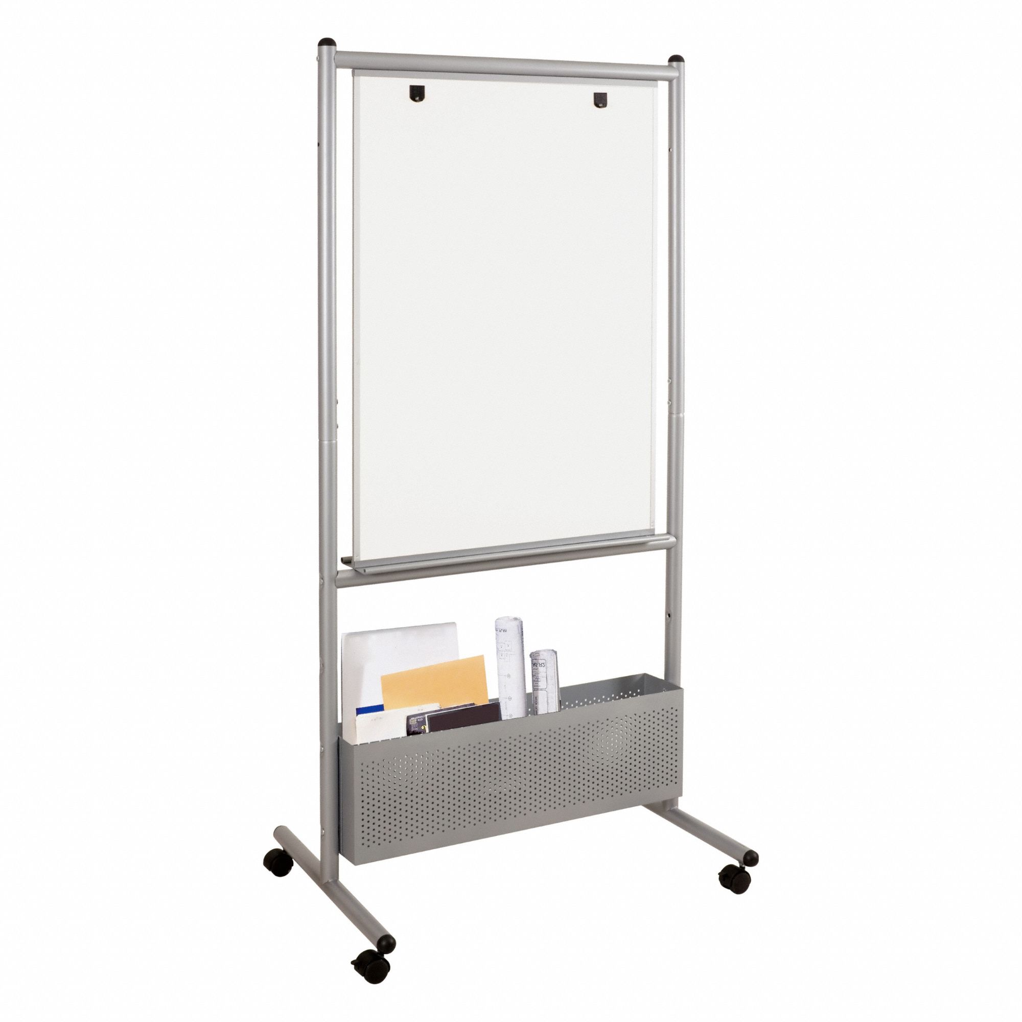 BESTRITE Dry Erase Board Mobile/Casters, 40 3/4 in Dry Erase Ht, 34 3