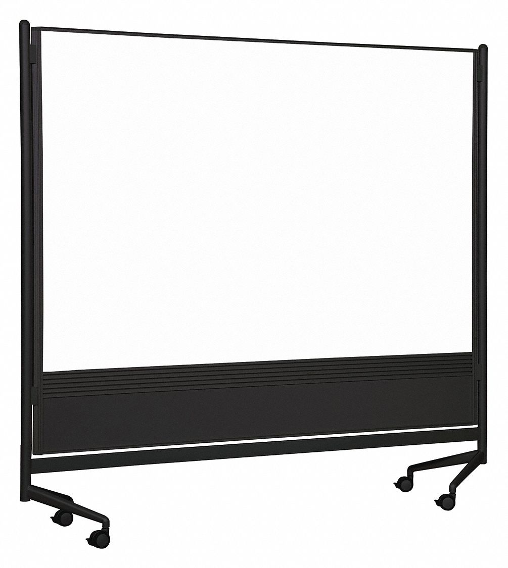BESTRITE Dry Erase Room Divider Mobile/Casters, 72 in Dry Erase Ht