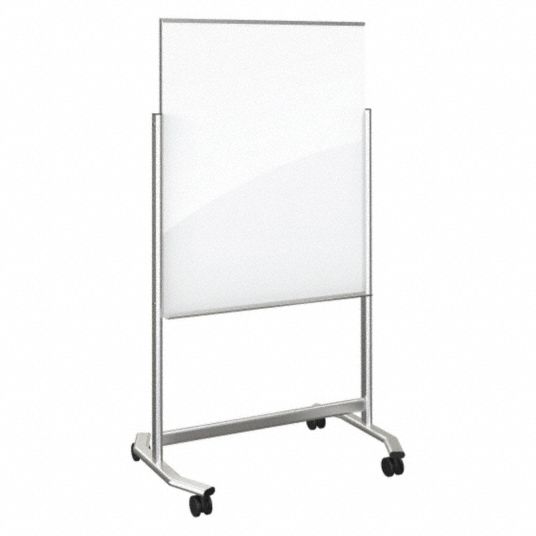 Large Portable Magnetic White Boards 43x31- Double-sided Dry Erase Magnetic  Rolling Whiteboard with Wheels - Mobile Standing White Board for Home  ,Office and School Presentation Supplies Board 