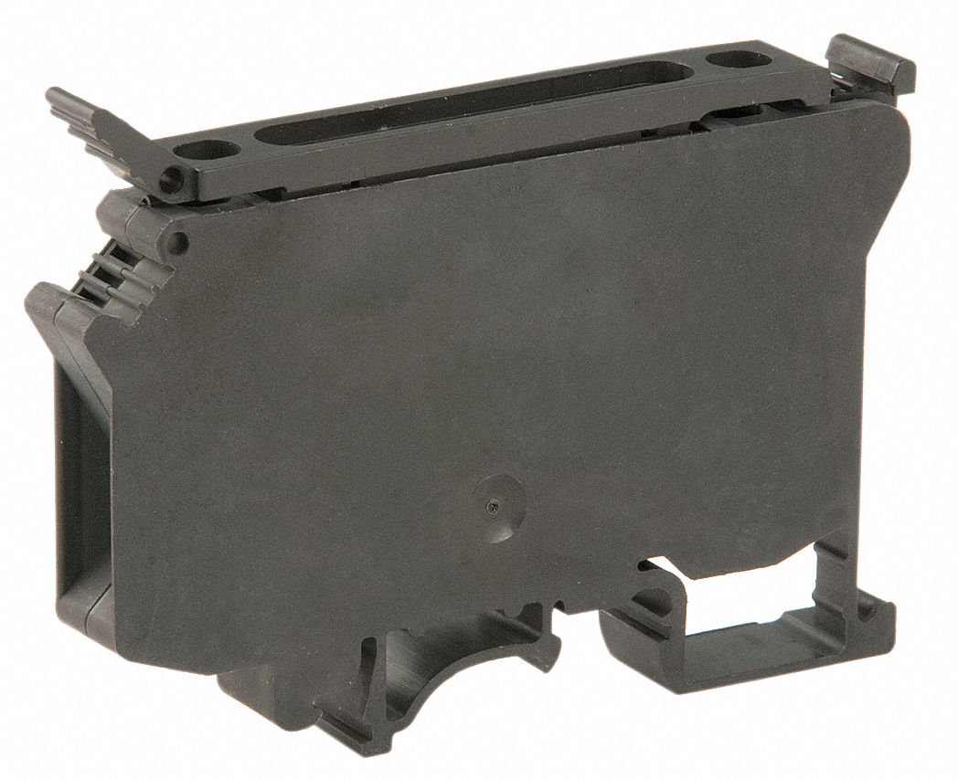 FUSED TERMINAL BLOCK, SCREW CLAMP, 10 A CURRENT, FUSED DISCONNECT, FUSE, BLACK, 266 ° F MAX OP TEMP