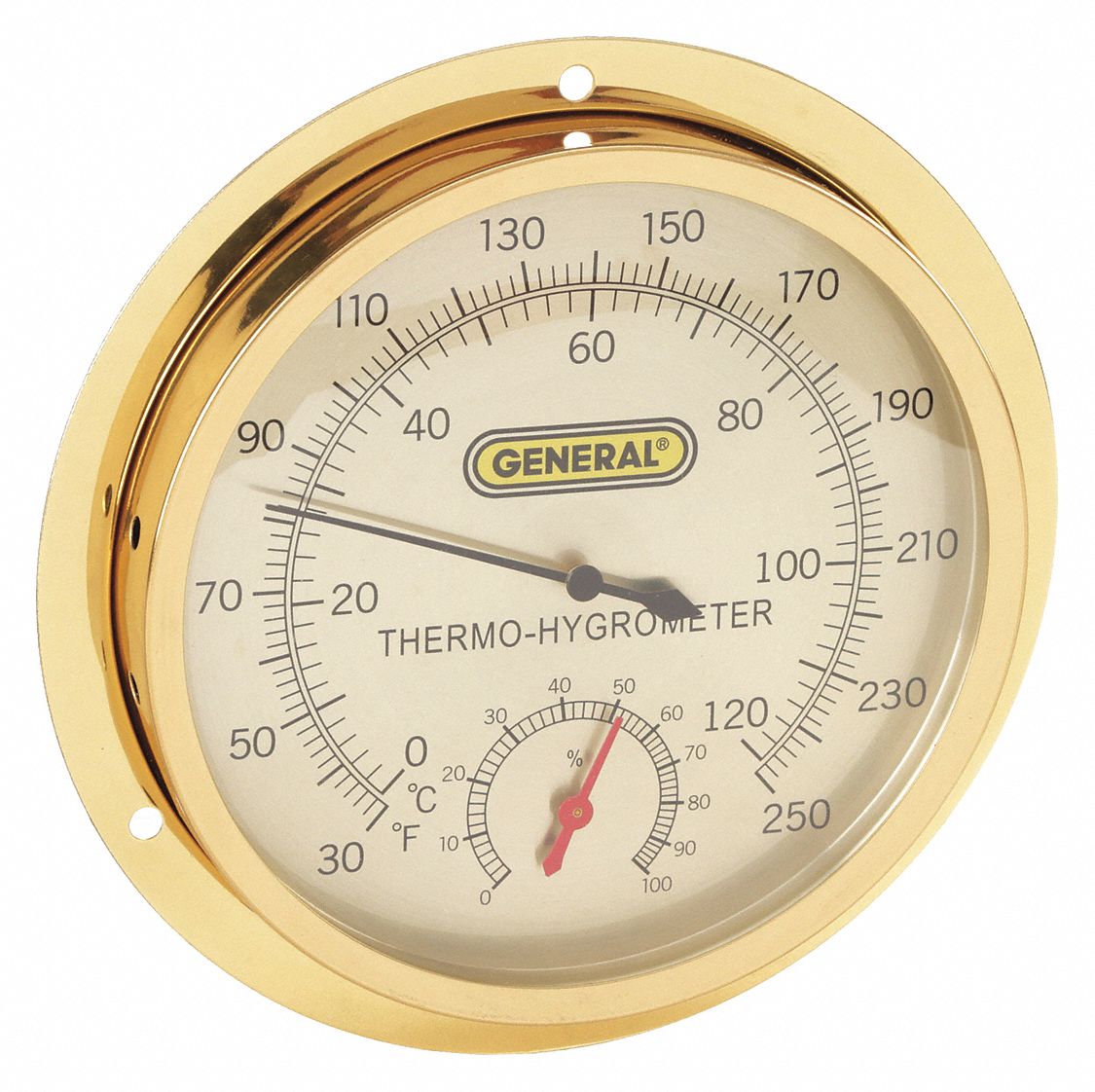 Indoor Outdoor Thermometer Hygrometer Gold 2 in 1 Temperature Humidity Gauge  Analog Hygrometer for Indoor Office Home