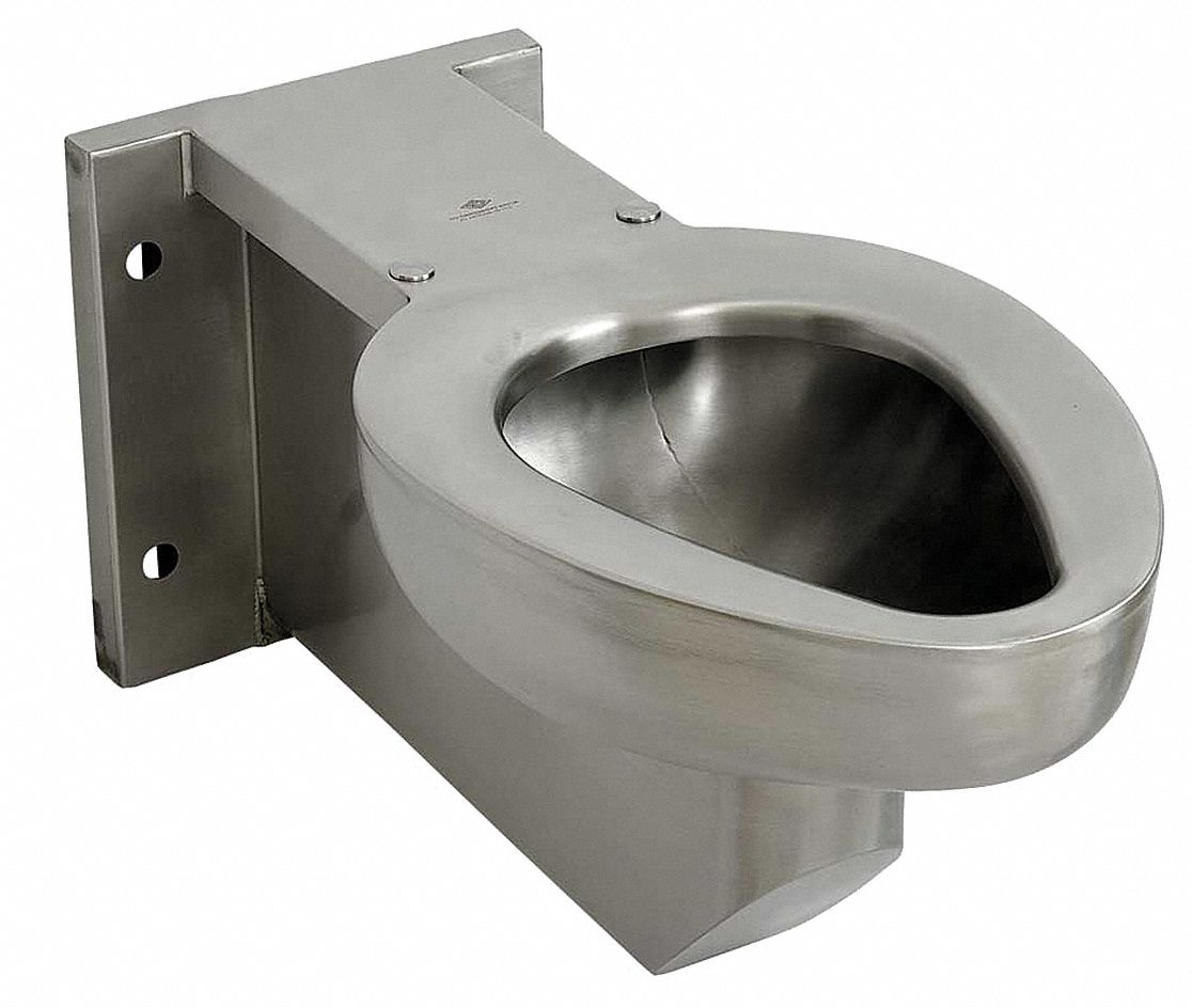 PRISON TOILET: 4 IN ROUGH-IN, 1.28/1.6/3.5 GPF, ELONGATED BOWL, ADA