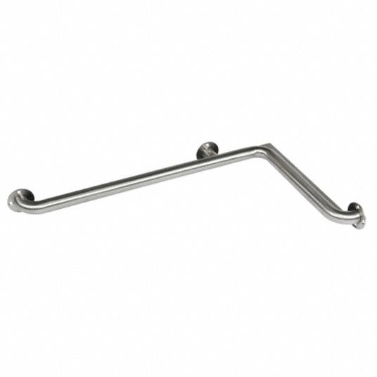 BESTCARE Length 32 in, Ligature Resistant, Stainless Steel, Grab Bar, Silver 49T892WH11093L