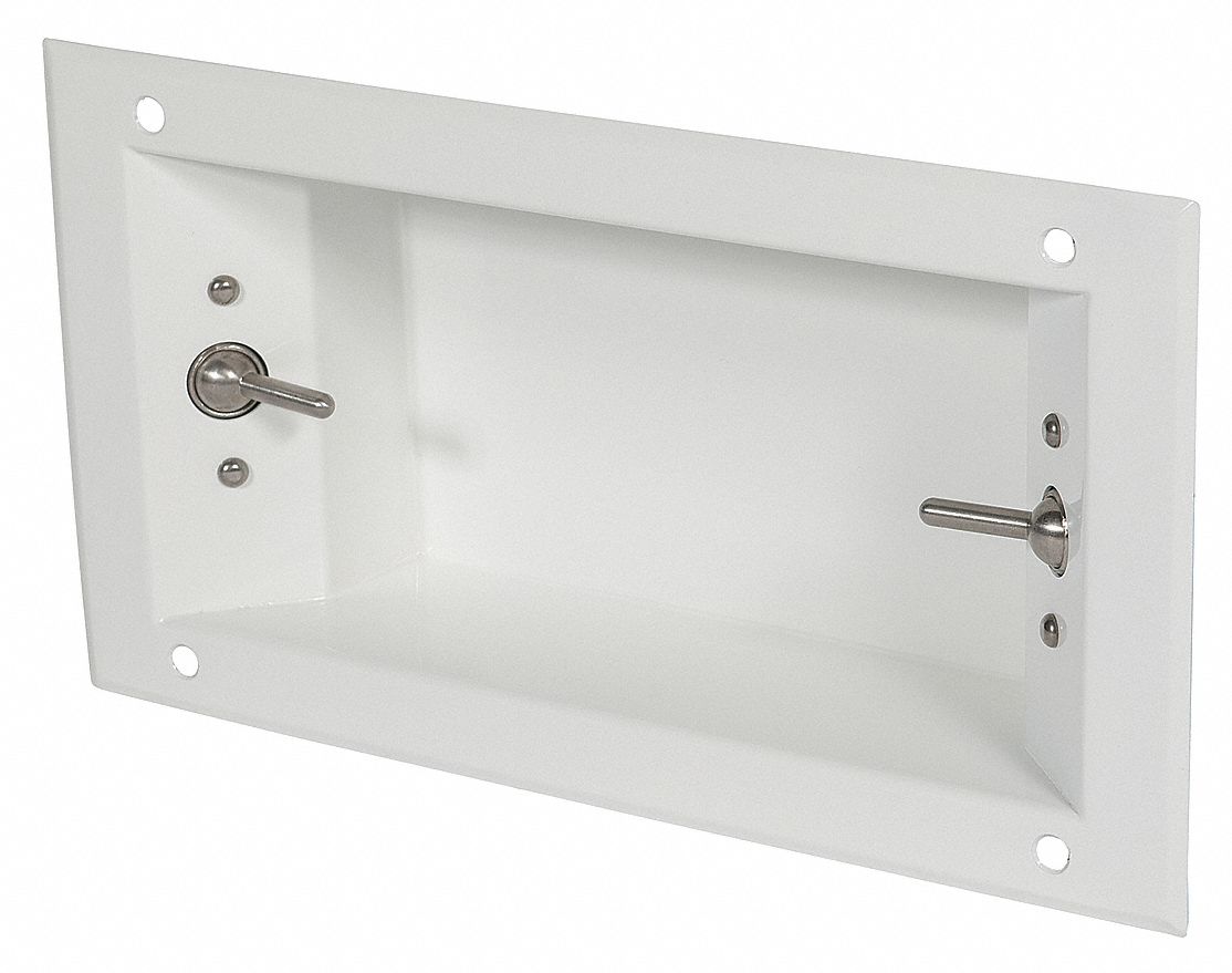 Paper Towel Dispenser: Perforated Roll, 11 in Paper Towel Wd, Stainless Steel, White