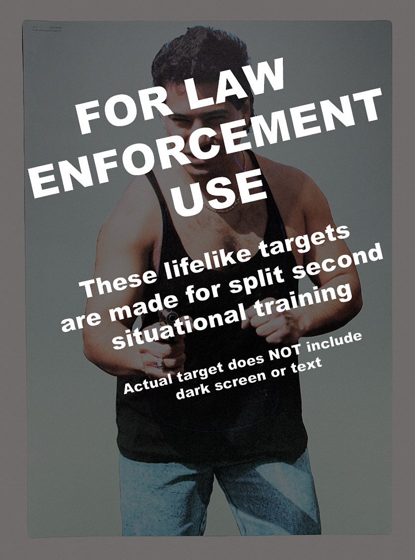 Man w/Gun Photo Target, PK50