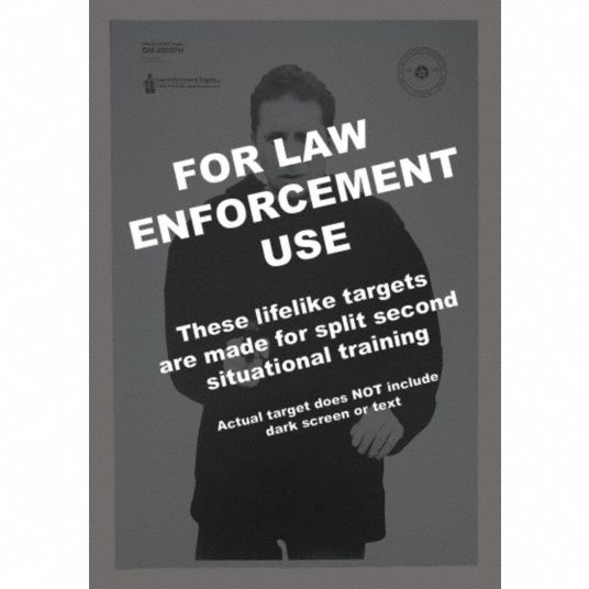 LE TARGETS Oklahoma CLEET Photo Target, PK100 49U449GM2002PH100
