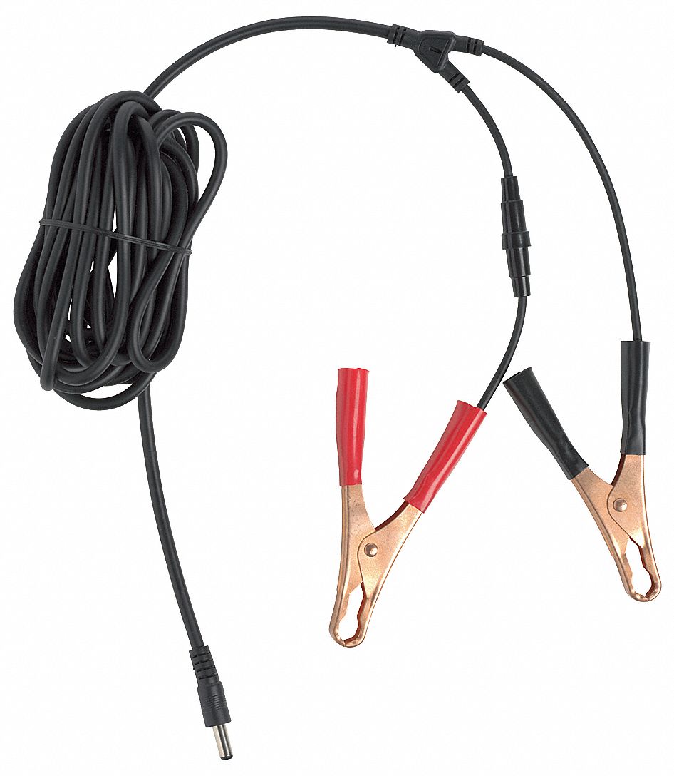 Battery Cable Charger: Plastic, 12V, Compatible with A800 Rugby Li-Ion Battery