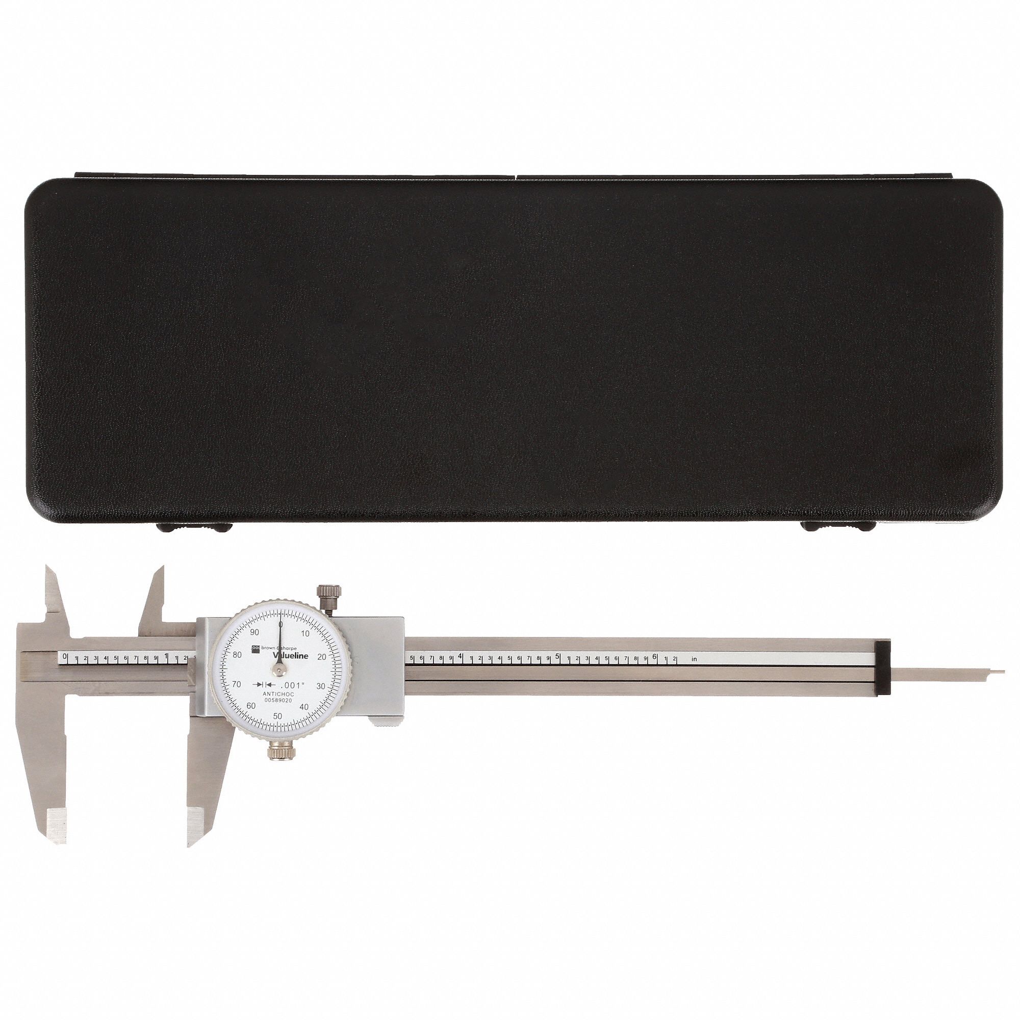TESA BROWN & SHARPE Inch Dial Caliper, Range 0 in to 6 in, Range per