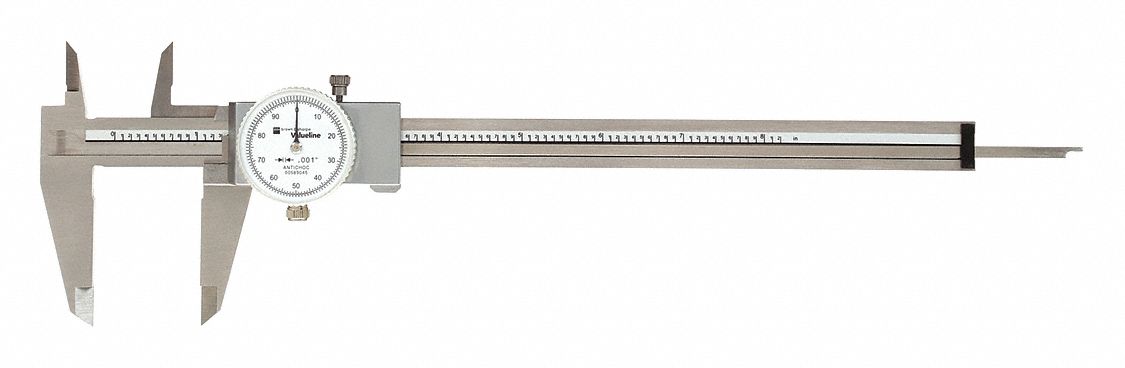 Inch Dial Caliper: 0 in Min Measurement - Inch, 8 in Max Measurement - Inch