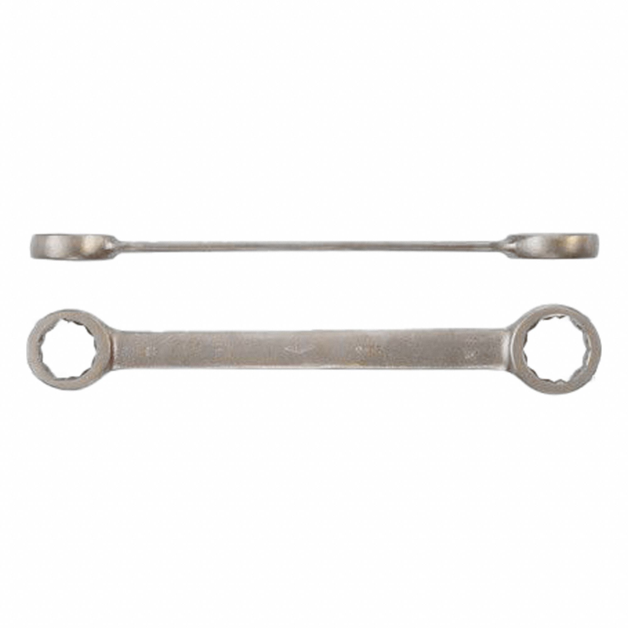 Box End Wrench: Natural, 3/8 in_7/16 in Head Size, 5 in Overall Lg, Std, 0° Head Offset Angle
