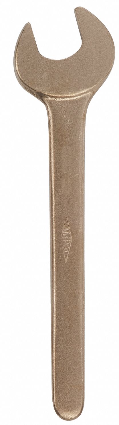 OPEN END WRENCH, ALUMINUM BRONZE, NATURAL, ¾ IN HEAD SIZE, 7¼ IN OVERALL L, STANDARD