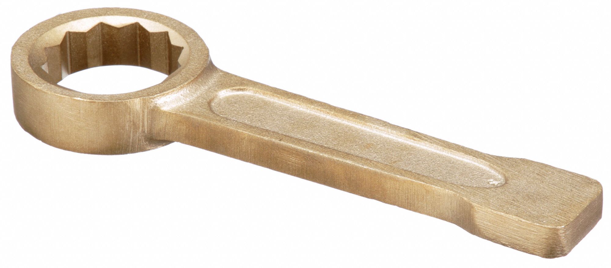 Striking Wrench: Aluminum/Bronze, Natural, 1 1/2 in Head Size, 9 in Overall Lg, SAE