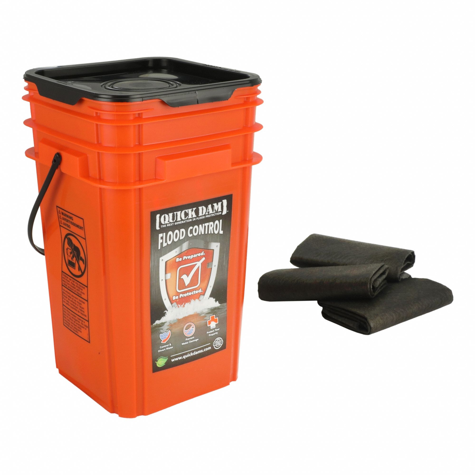 Flood Bag Emergency Kit: Fresh Water, 3 1/2 in Overall Ht, 12 in Overall Wd