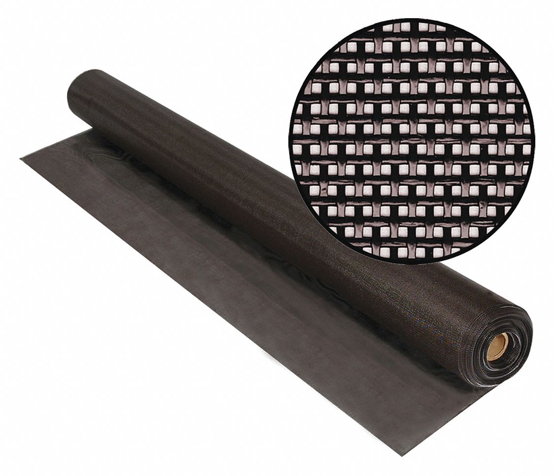 Replacement Screen: Polyester, Brown, 23 x 16 Mesh Size, 3 ft Wd, 100 ft Lg