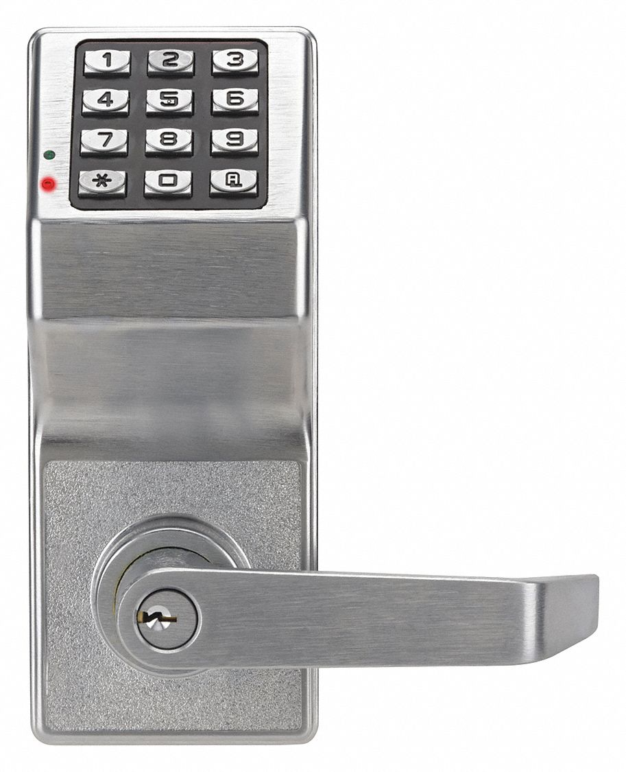 Wireless Lock, Satin Chrome - Grainger