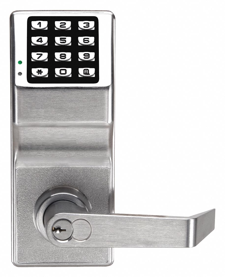 Electronic Keyless Lock: Keypad, ADA Compliant, Chrome