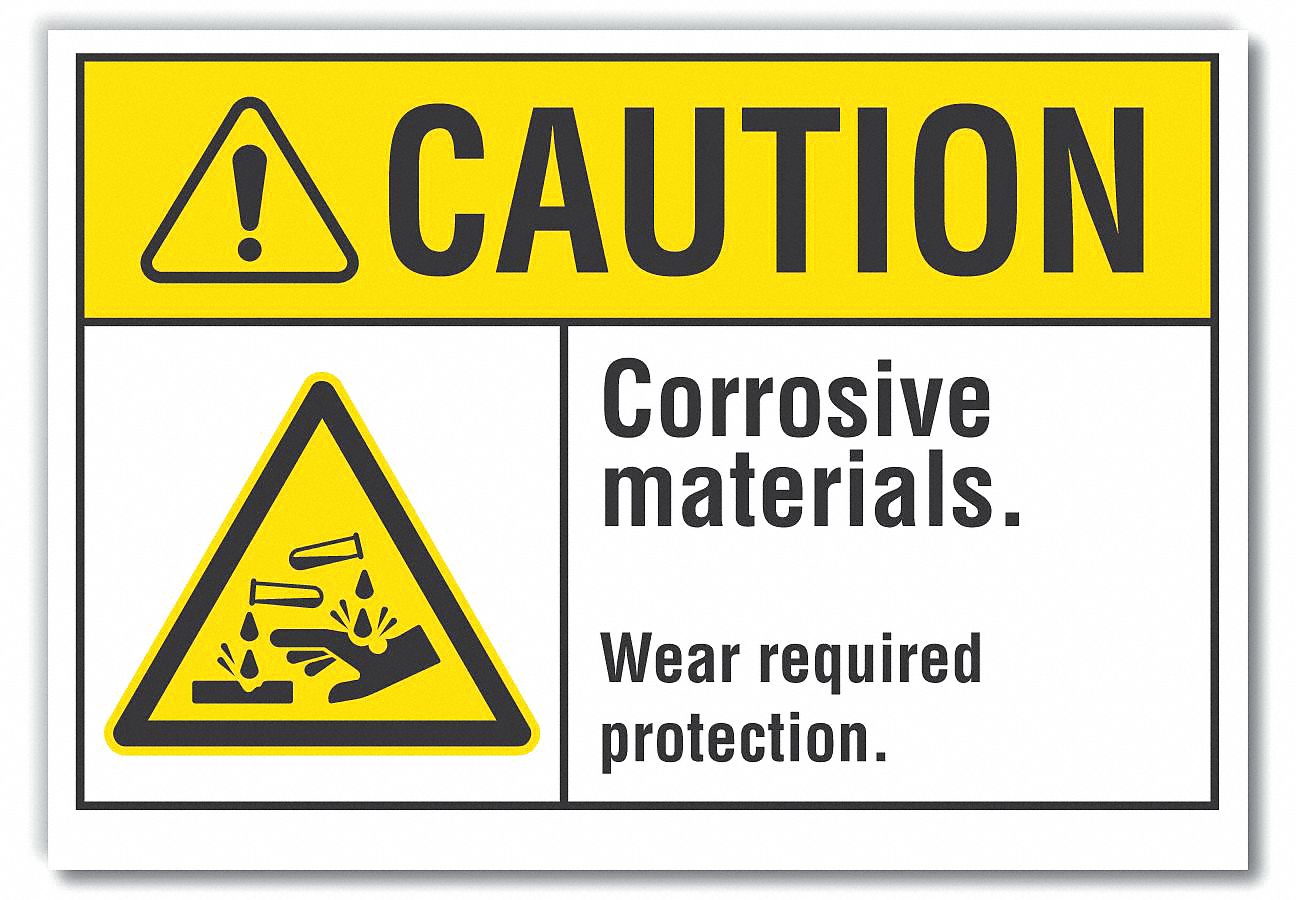 Reflective Sheeting, Adhesive Sign Mounting, Corrosive Materials