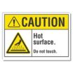 Caution: Hot Surface. Do Not Touch. Signs