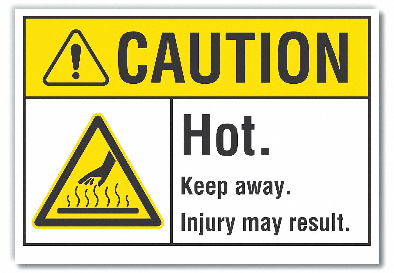  Hot Caution Reflective Label: Reflective Sheeting, Adhesive Sign Mounting, Engineer Grade