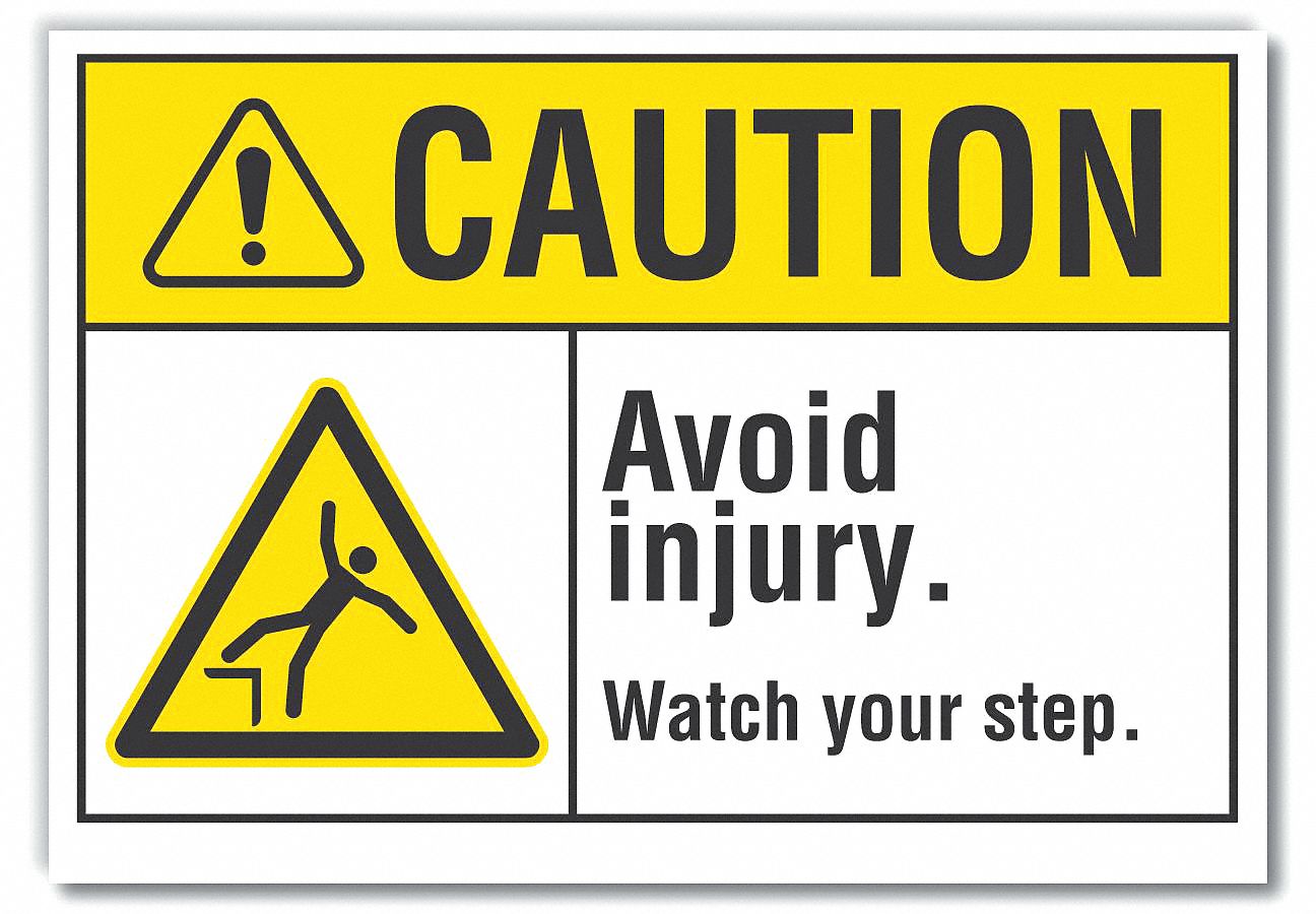  Steps Caution Reflective Label: Reflective Sheeting, Adhesive Sign Mounting, Engineer Grade, Wall