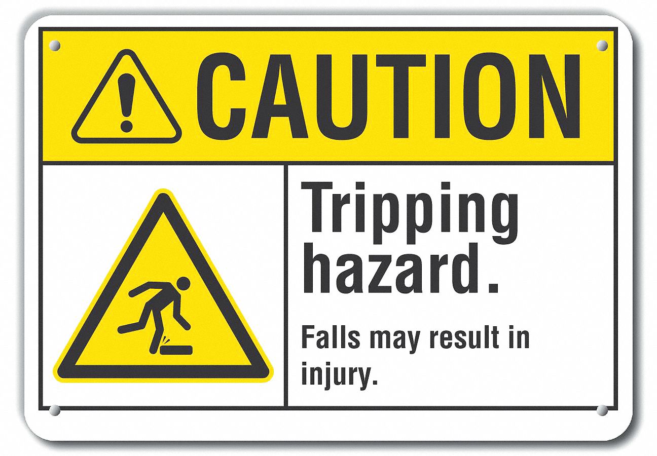Slippery Surface Warning Hazard Safety Sign Metal/Aluminium UV Print Sign 