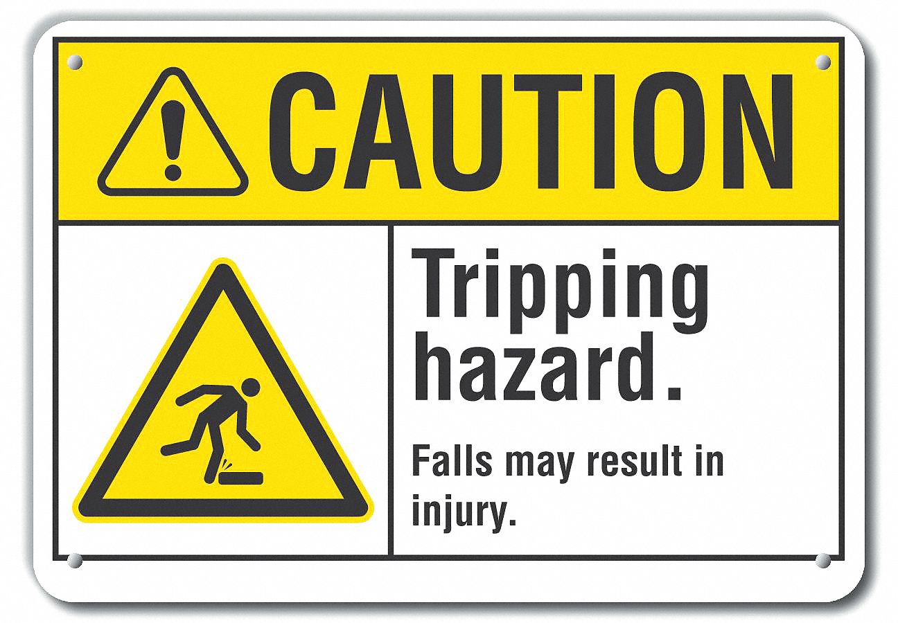 Slip, Trip & Fall Hazard Signs & Labels Grainger Industrial Supply