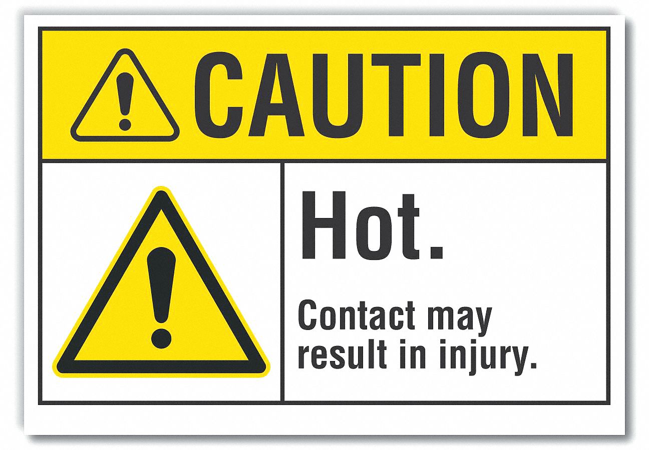  Hot Caution Reflective Label: Reflective Sheeting, Adhesive Sign Mounting, Engineer Grade