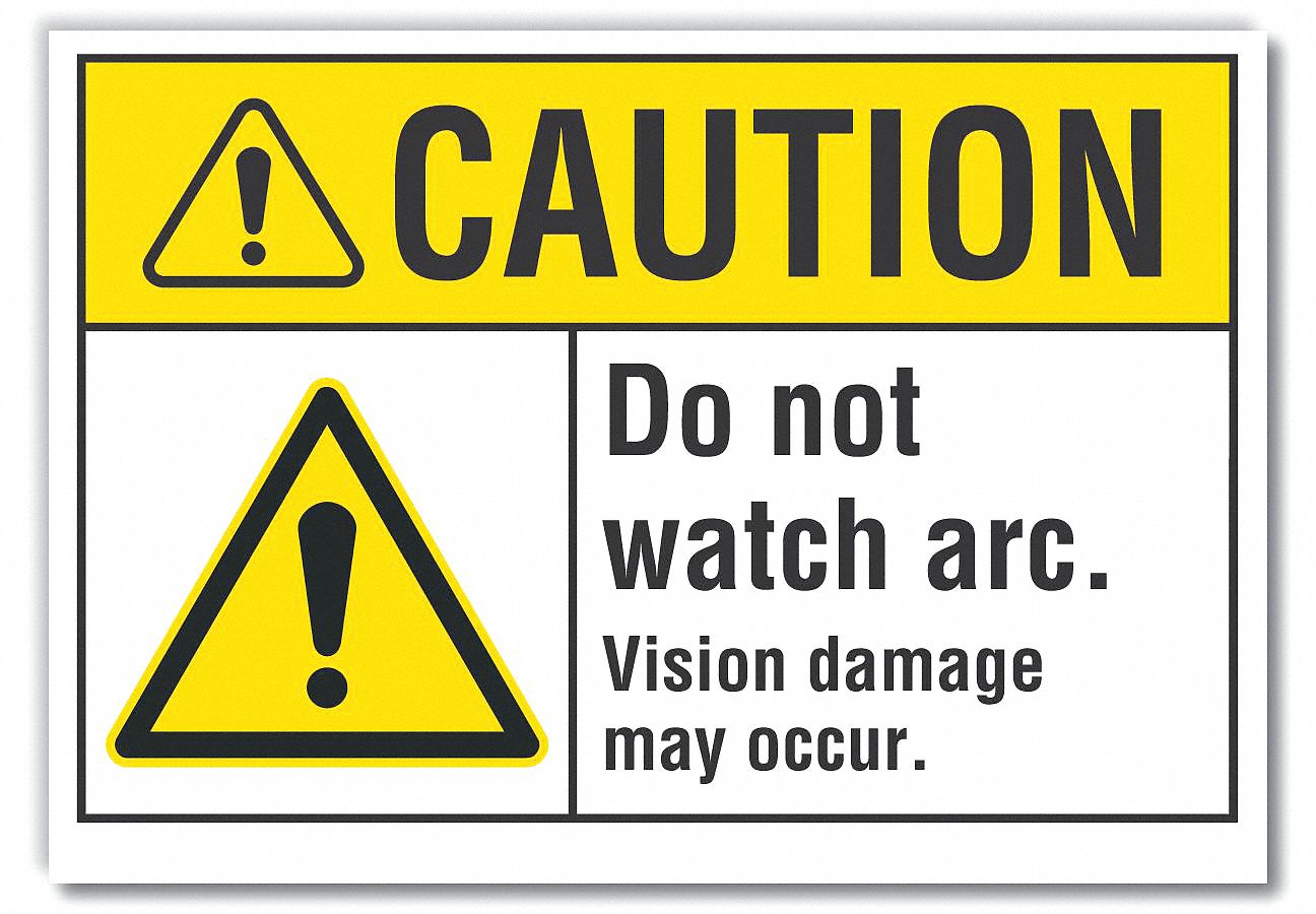  Welding Caution Reflective Label: Reflective Sheeting, Adhesive Sign Mounting, Engineer Grade