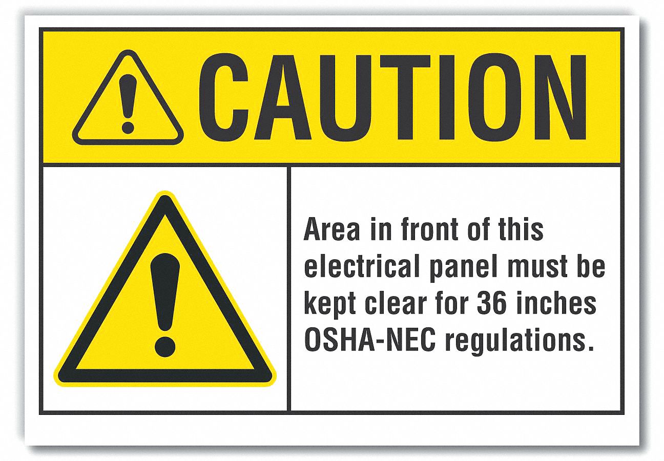  Electrical Panel Caution Reflective Label: Reflective Sheeting, Adhesive Sign Mounting