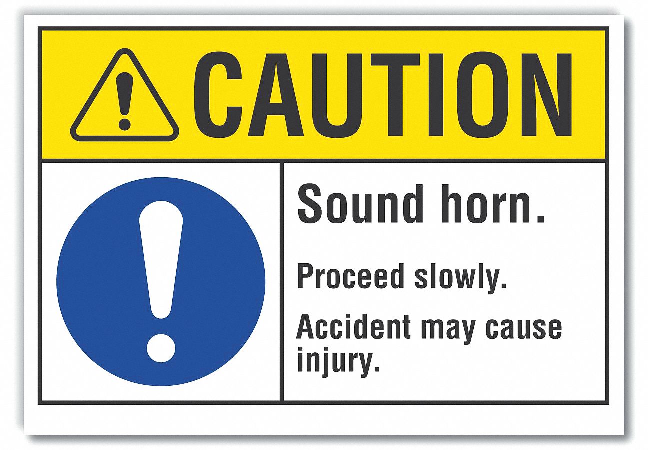 Lift Truck Traffic Caution Reflective Label: Reflective Sheeting, Adhesive Sign Mounting