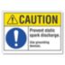 Caution: Prevent Static Spark Discharge. Use Grounding Devices. Signs