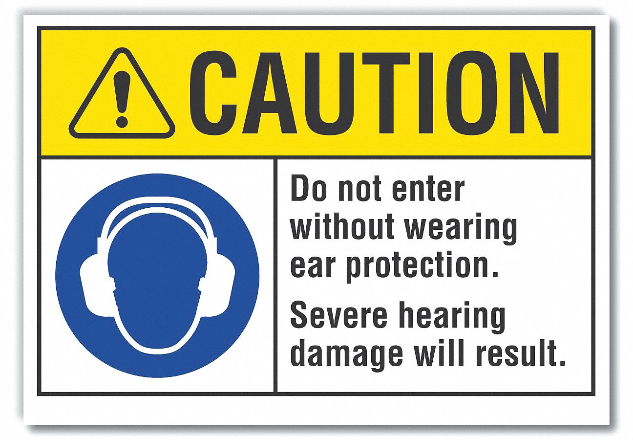  Ear  Caution Reflective Label: Reflective Sheeting, Adhesive Sign Mounting, Engineer Grade