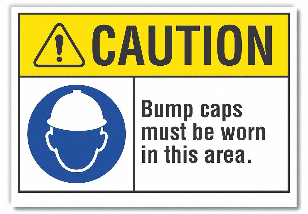  Hard Hat Caution Reflective Label: Reflective Sheeting, Adhesive Sign Mounting, Engineer Grade