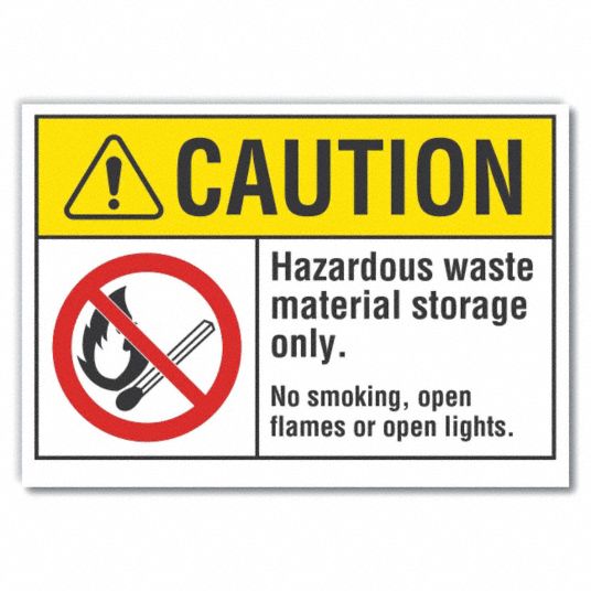 LYLE Caution Sign: Non-PVC Polymer, Adhesive Sign Mounting, 7 in x 10 ...