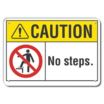 Caution: No Steps. Signs