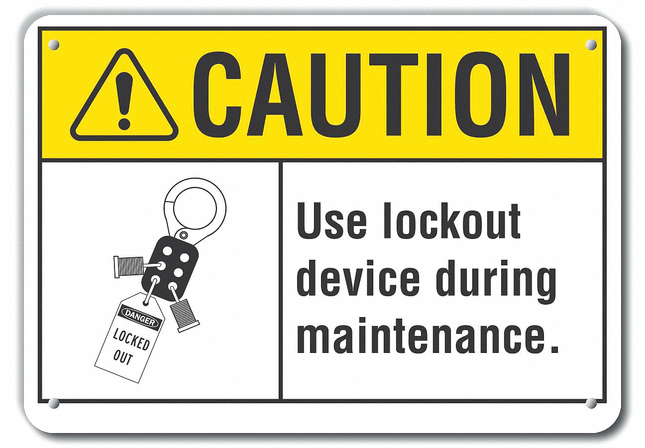 Aluminum, Mounting Holes Sign Mounting, Reflective Lockout Tagout ...