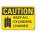 Caution: Keep All Cylinders Chained Signs