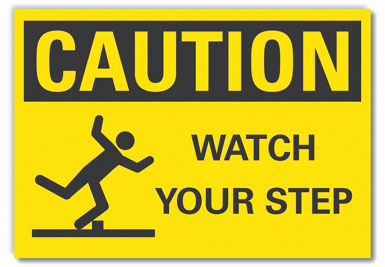 PANNEAU AVERT,VINYLE AUTOADHESIF,10 PO H