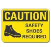 Caution: Safety Shoes Required Signs