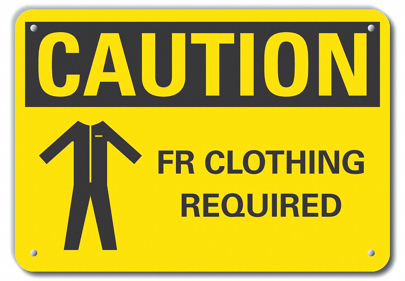 Reflective  Ppe  Caution Sign: Aluminum, Mounting Holes Sign Mounting, Engineer Grade, 0.04 in Thick