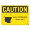 Caution: Hard Hat Required In This Area Signs