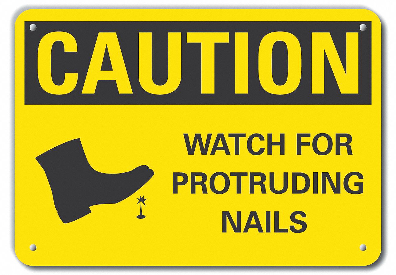 Reflective  Construction Area Caution Sign: Aluminum, Mounting Holes Sign Mounting, Engineer Grade