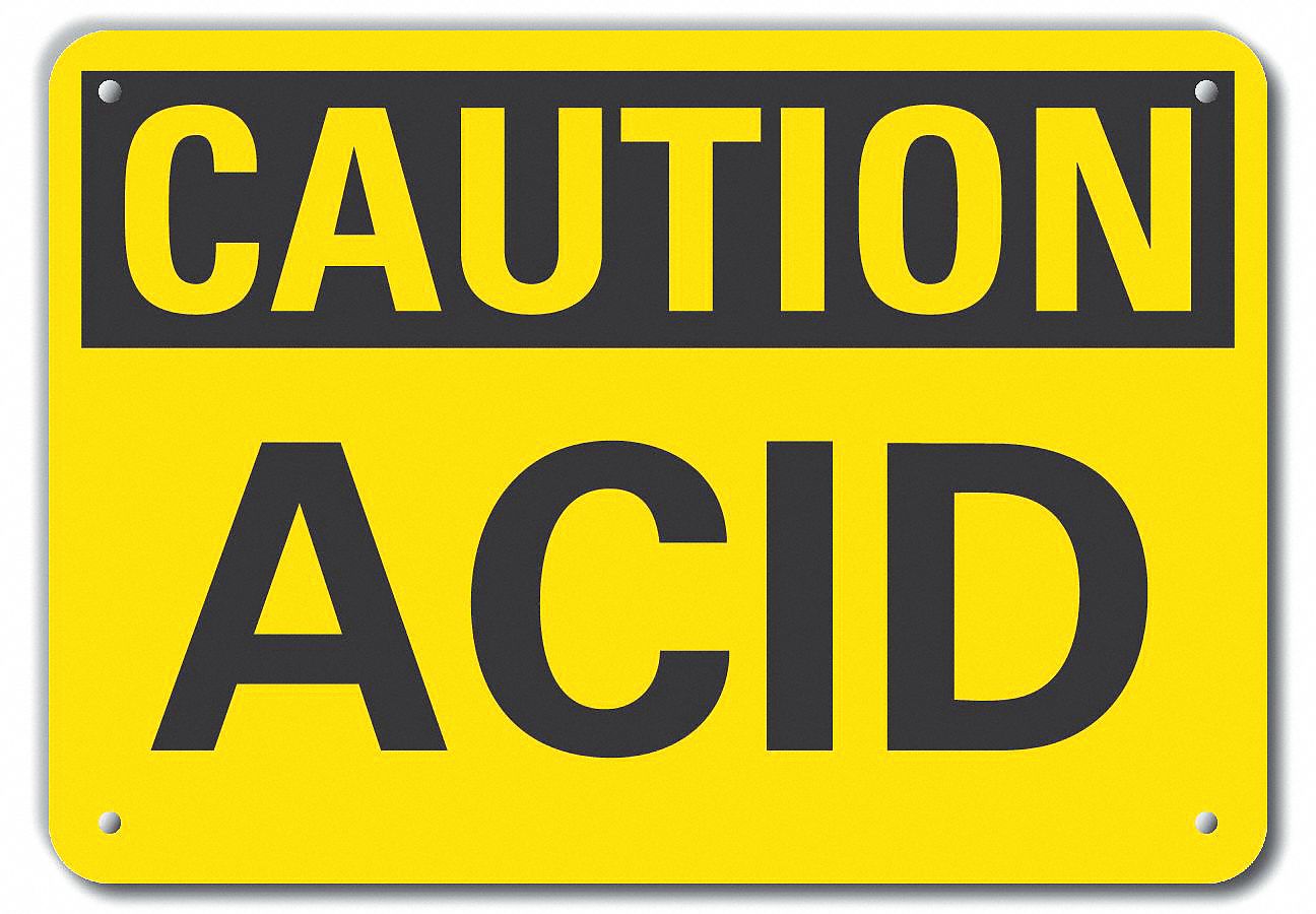Caution Sign: Plastic, Mounting Holes Sign Mounting, 7 in x 10 in Nominal Sign Size, 0.055 in Thick