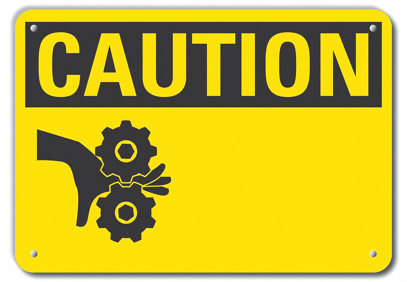 Reflective  Blank Sign Caution Sign: Aluminum, Mounting Holes Sign Mounting, Engineer Grade, Caution