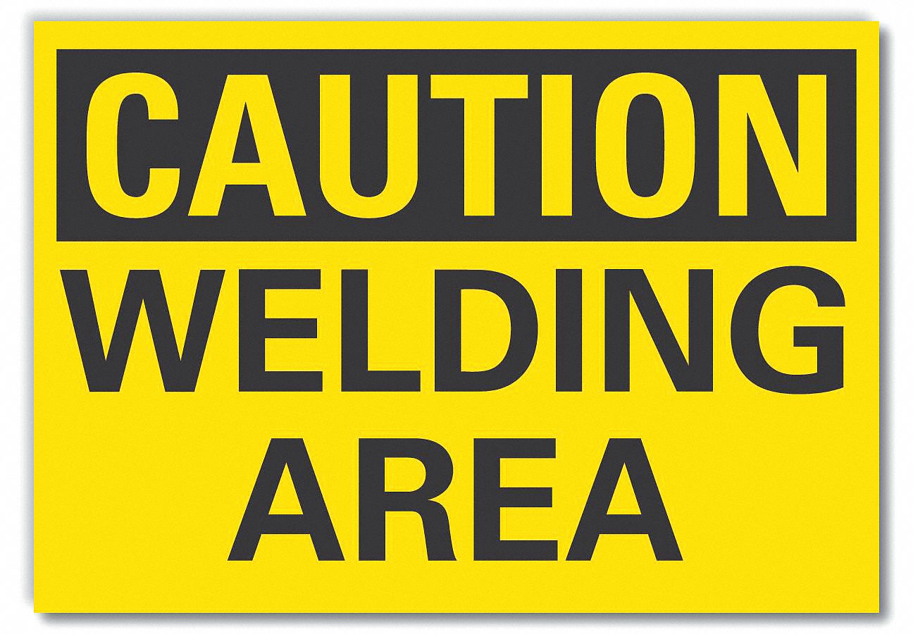  Welding Hazard Caution Reflective Label: Reflective Sheeting, Adhesive Sign Mounting, Welding Area
