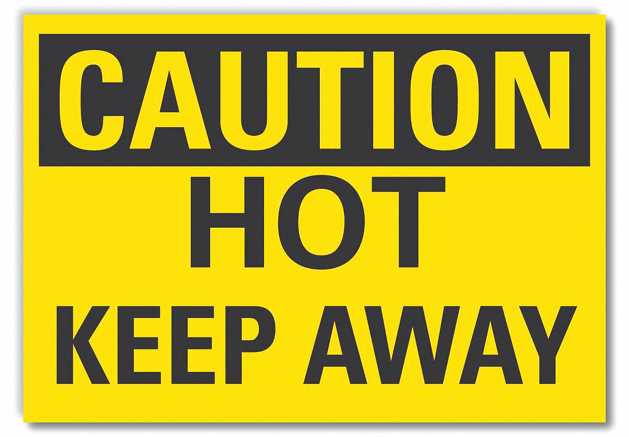  Hot Surface Caution Reflective Label: Reflective Sheeting, Adhesive Sign Mounting, Engineer Grade