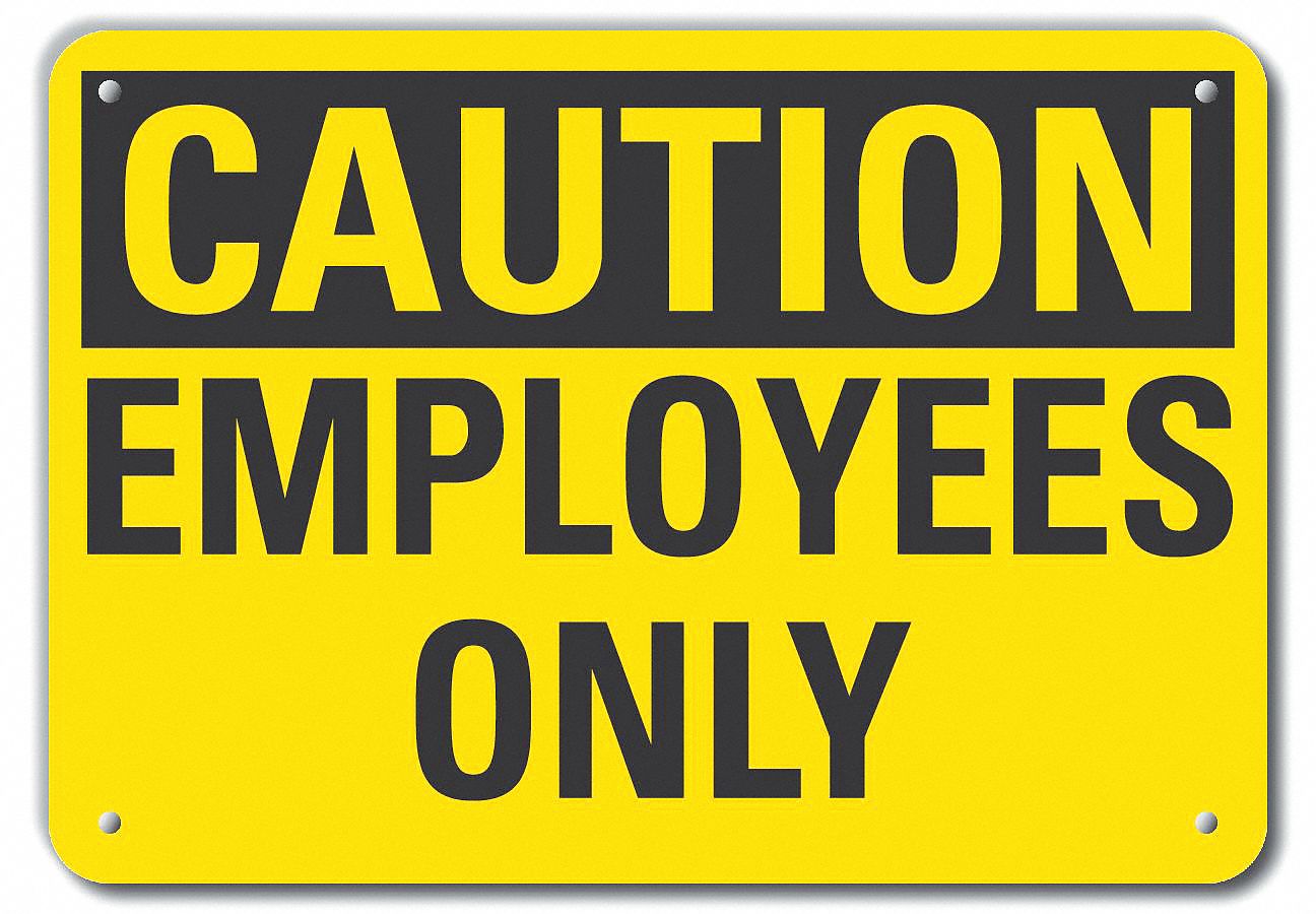 Caution Sign: Plastic, Mounting Holes Sign Mounting, 10 in x 14 in Nominal Sign Size, 0.055 in Thick