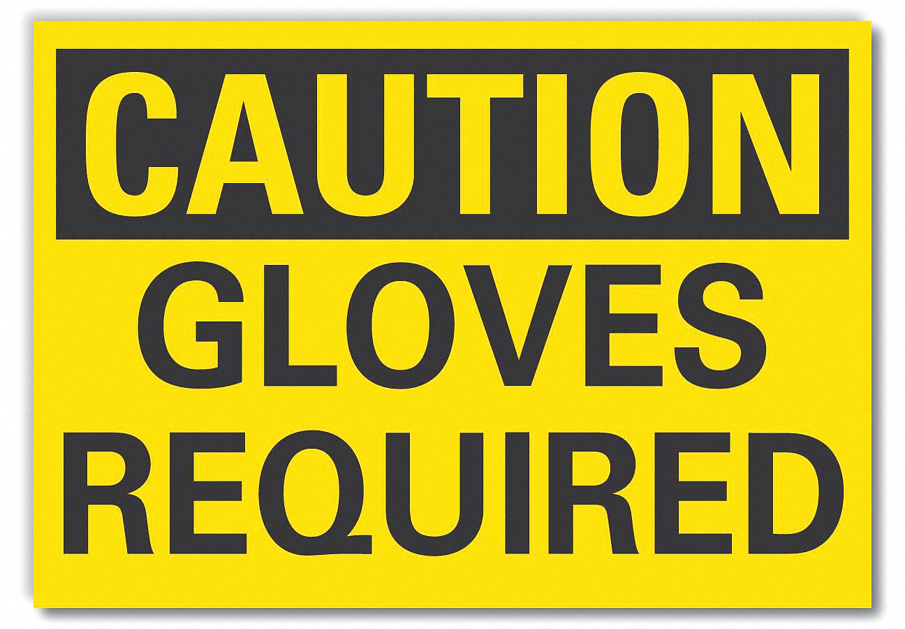  Hand  Caution Reflective Label: Reflective Sheeting, Adhesive Sign Mounting, Engineer Grade