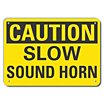 Caution: Slow Sound Horn Signs image