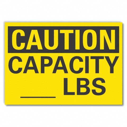 LYLE Weight Loads Caution Reflective Label, Sign Format Traditional ...